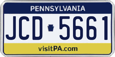 PA license plate JCD5661