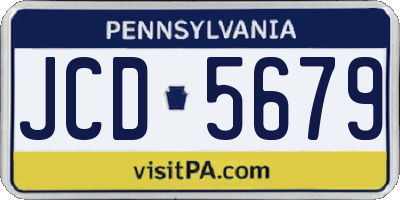 PA license plate JCD5679