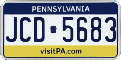 PA license plate JCD5683