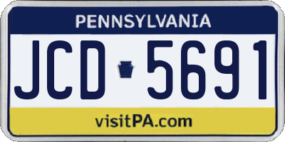 PA license plate JCD5691