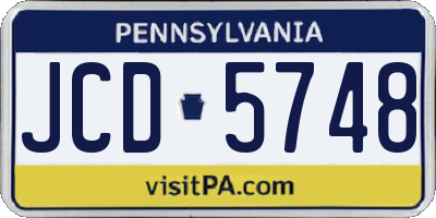 PA license plate JCD5748