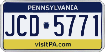 PA license plate JCD5771