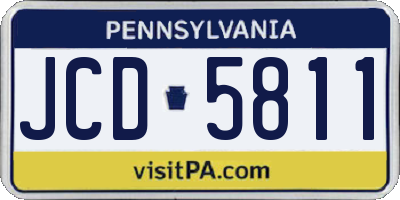 PA license plate JCD5811