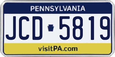 PA license plate JCD5819