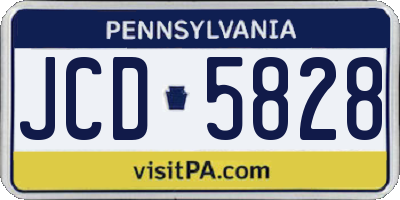 PA license plate JCD5828