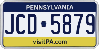 PA license plate JCD5879