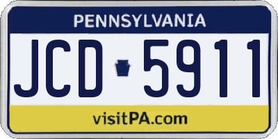 PA license plate JCD5911