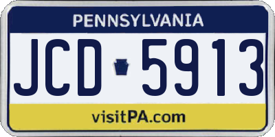 PA license plate JCD5913