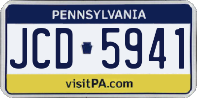 PA license plate JCD5941