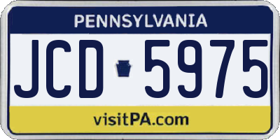 PA license plate JCD5975