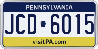 PA license plate JCD6015