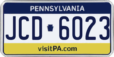 PA license plate JCD6023