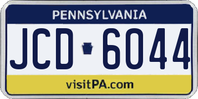 PA license plate JCD6044