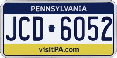 PA license plate JCD6052