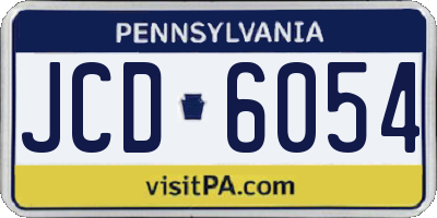 PA license plate JCD6054