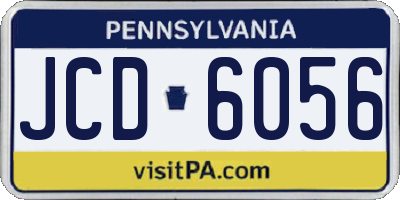 PA license plate JCD6056