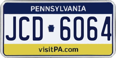 PA license plate JCD6064