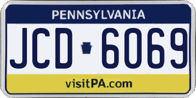 PA license plate JCD6069