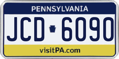 PA license plate JCD6090