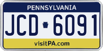 PA license plate JCD6091