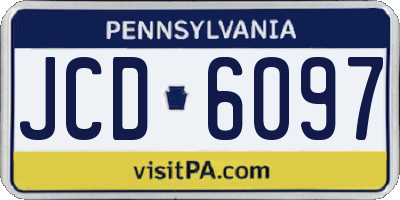 PA license plate JCD6097