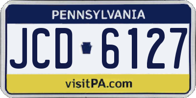 PA license plate JCD6127