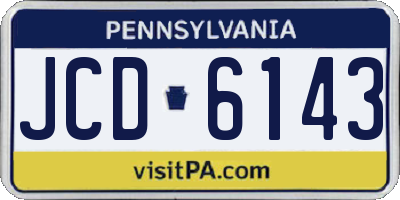 PA license plate JCD6143