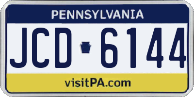 PA license plate JCD6144