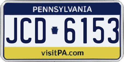 PA license plate JCD6153