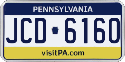 PA license plate JCD6160