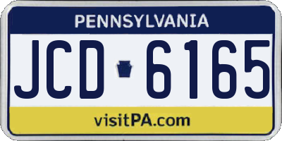 PA license plate JCD6165