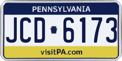 PA license plate JCD6173