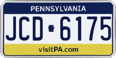 PA license plate JCD6175