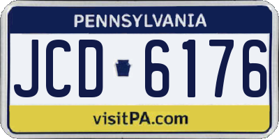 PA license plate JCD6176