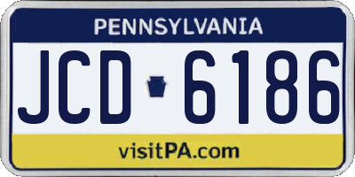 PA license plate JCD6186