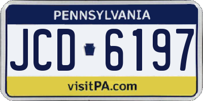 PA license plate JCD6197