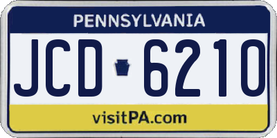 PA license plate JCD6210
