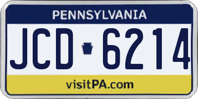 PA license plate JCD6214