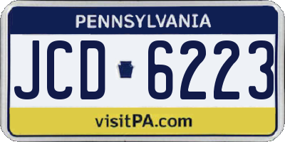 PA license plate JCD6223