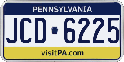 PA license plate JCD6225