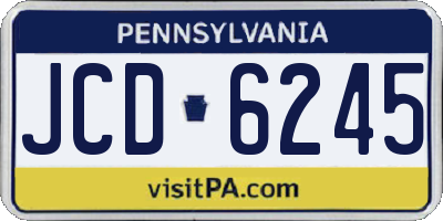 PA license plate JCD6245