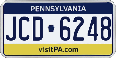 PA license plate JCD6248