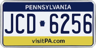 PA license plate JCD6256