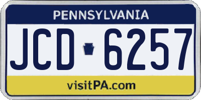 PA license plate JCD6257