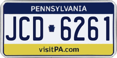 PA license plate JCD6261