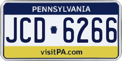 PA license plate JCD6266