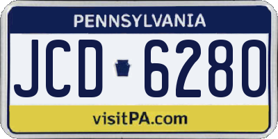 PA license plate JCD6280