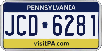 PA license plate JCD6281