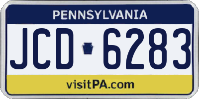 PA license plate JCD6283