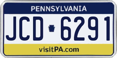 PA license plate JCD6291